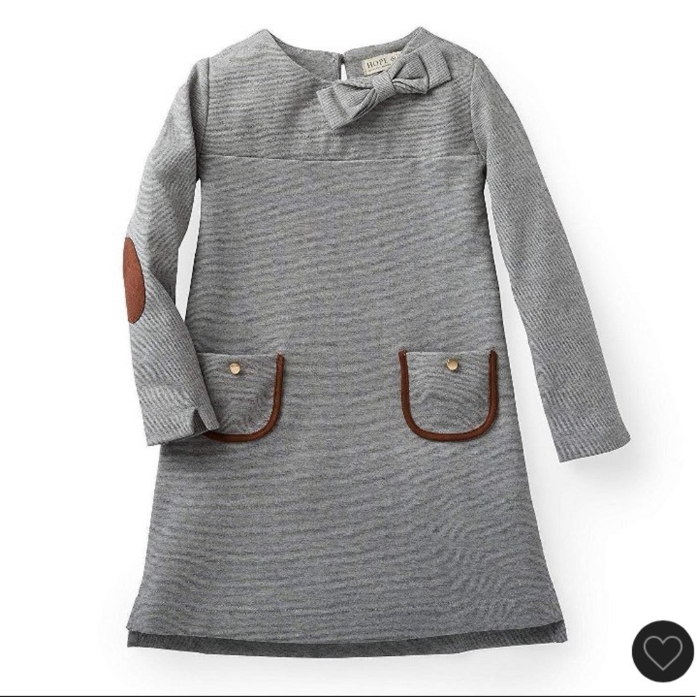 Hope & Henry quilted ponte riding dress sz 3 gray